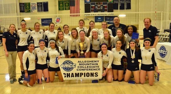 Pitt-Bradford Women's Volleyball Battles Back From Down Two Sets To Claim AMCC Championship